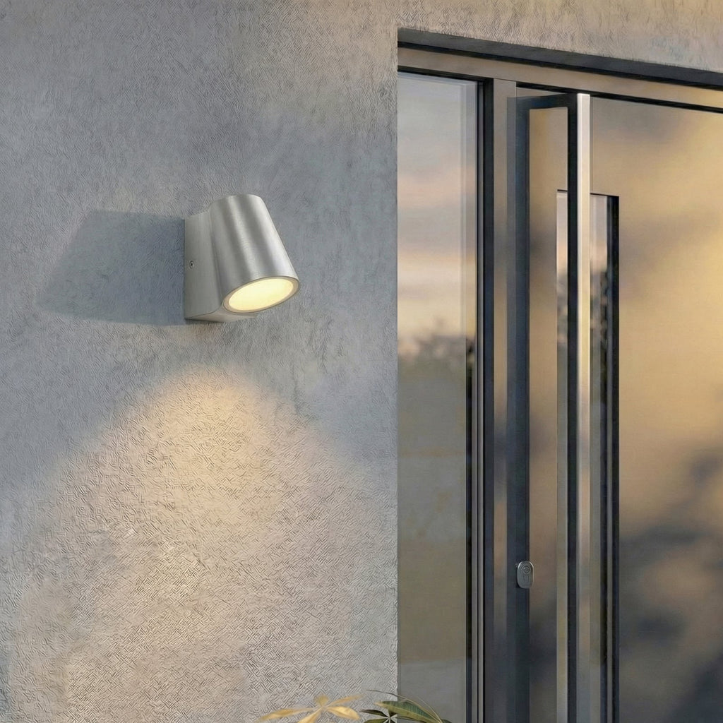 LED utevegglampe Illuvia aluminium 6W IP44 bakside