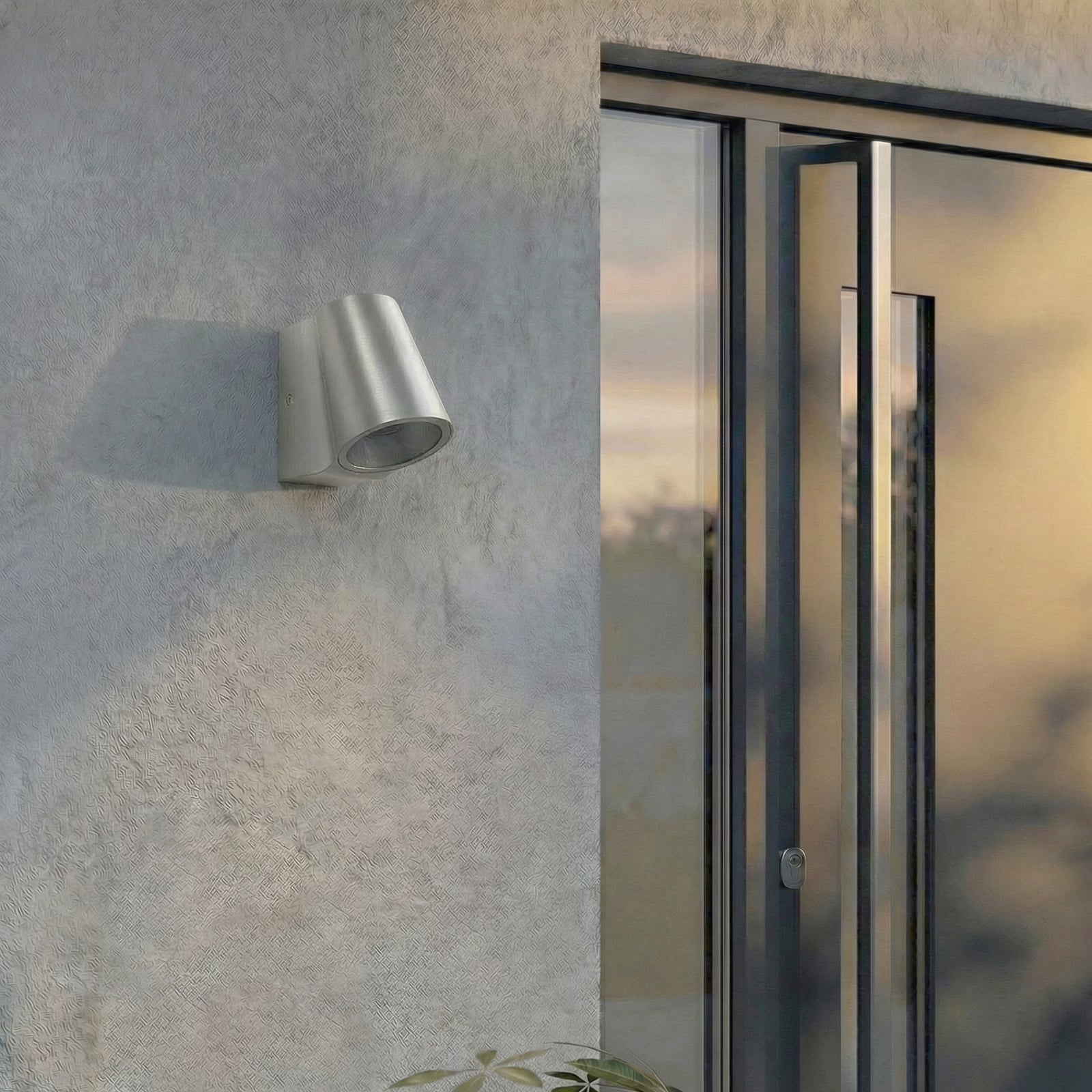 Montert LED utevegglampe Illuvia aluminium 6W IP44
