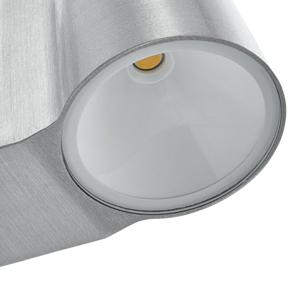 LED utevegglampe Illuvia aluminium 6W IP44 sideprofil