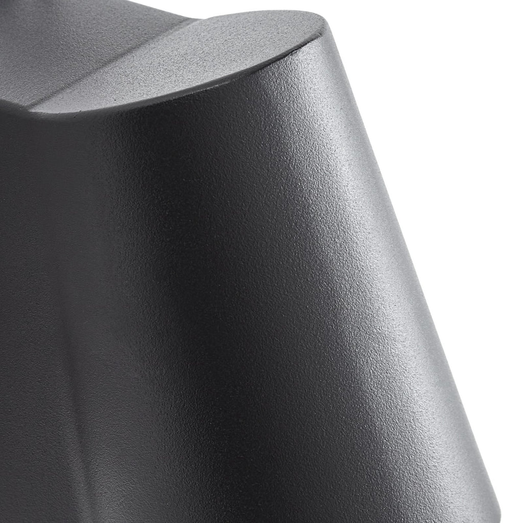LED utevegglampe Illuvia svart matt og aluminium materiale