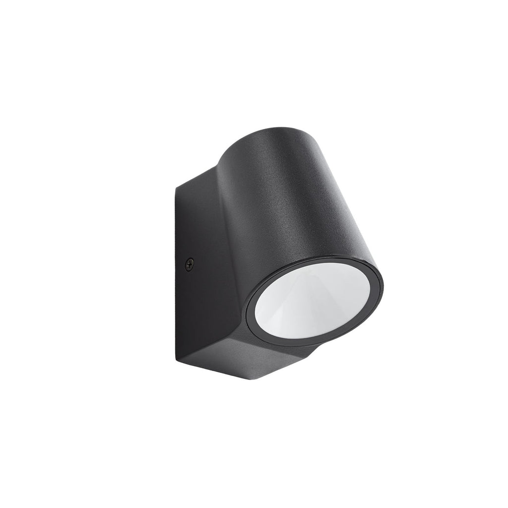 Nærbilde av LED utevegglampe Illuvia svart matt