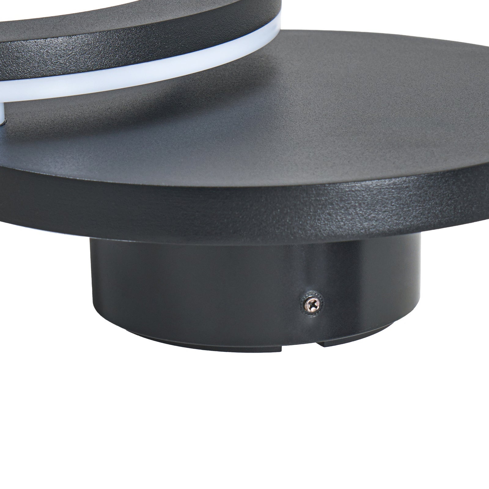 LED utevegglampe Ilveo svingbar aluminium svart IP54 sideprofil
