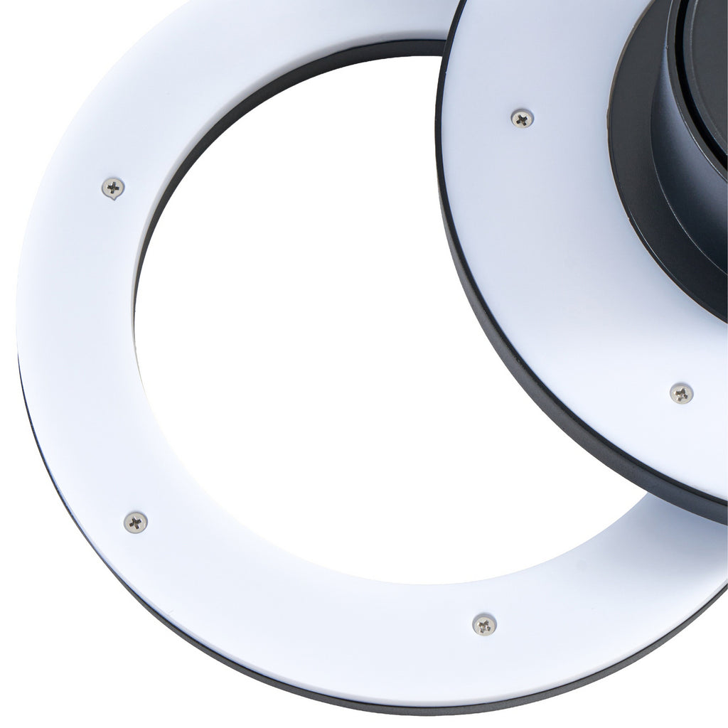 LED utevegglampe Ilveo svingbar aluminium svart IP54 monteringsdetalj