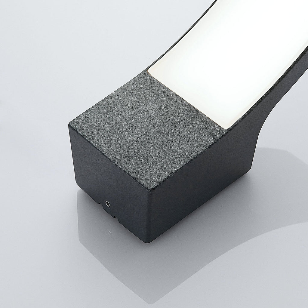 LED utevegglampe Ilvita buet antrasitt IP54 med varmt lys