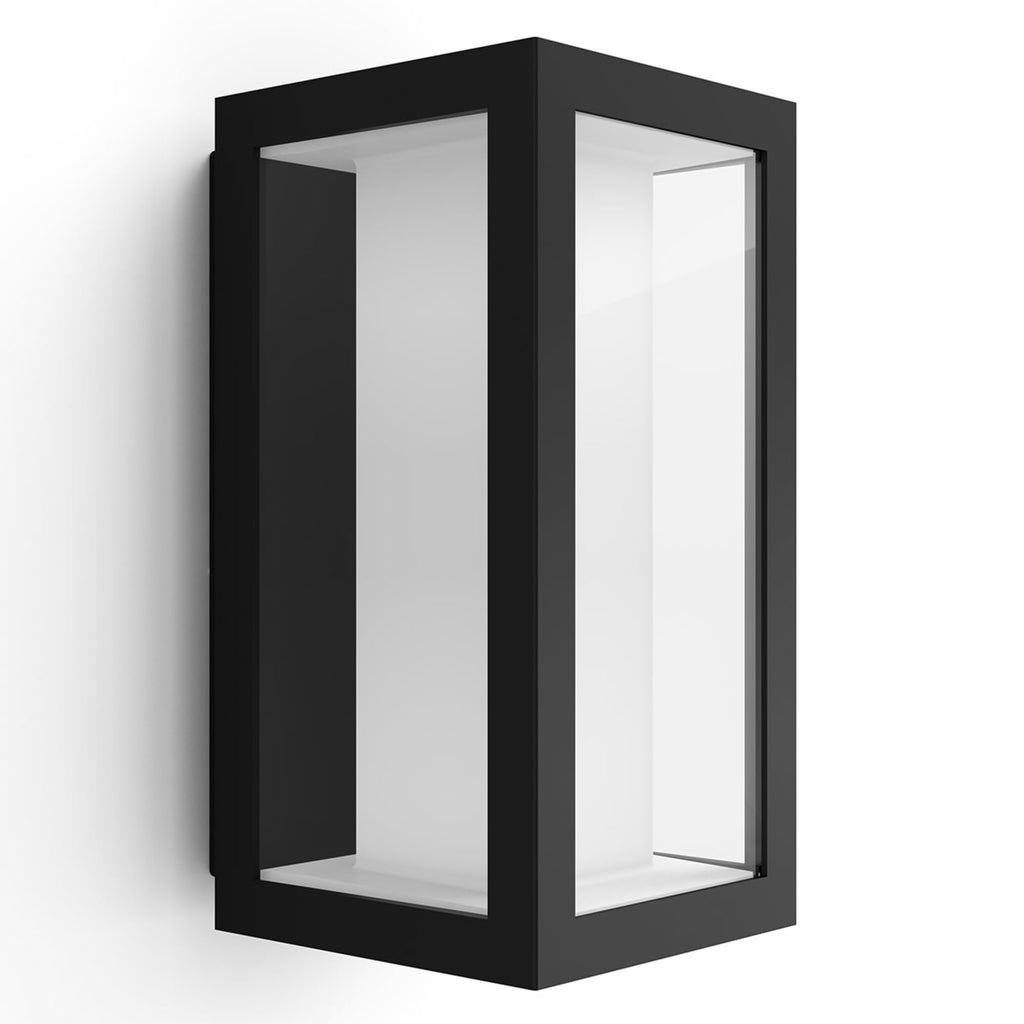 Detalj av LED utevegglampe Impress RGBW svart IP44 16W Philips Hue