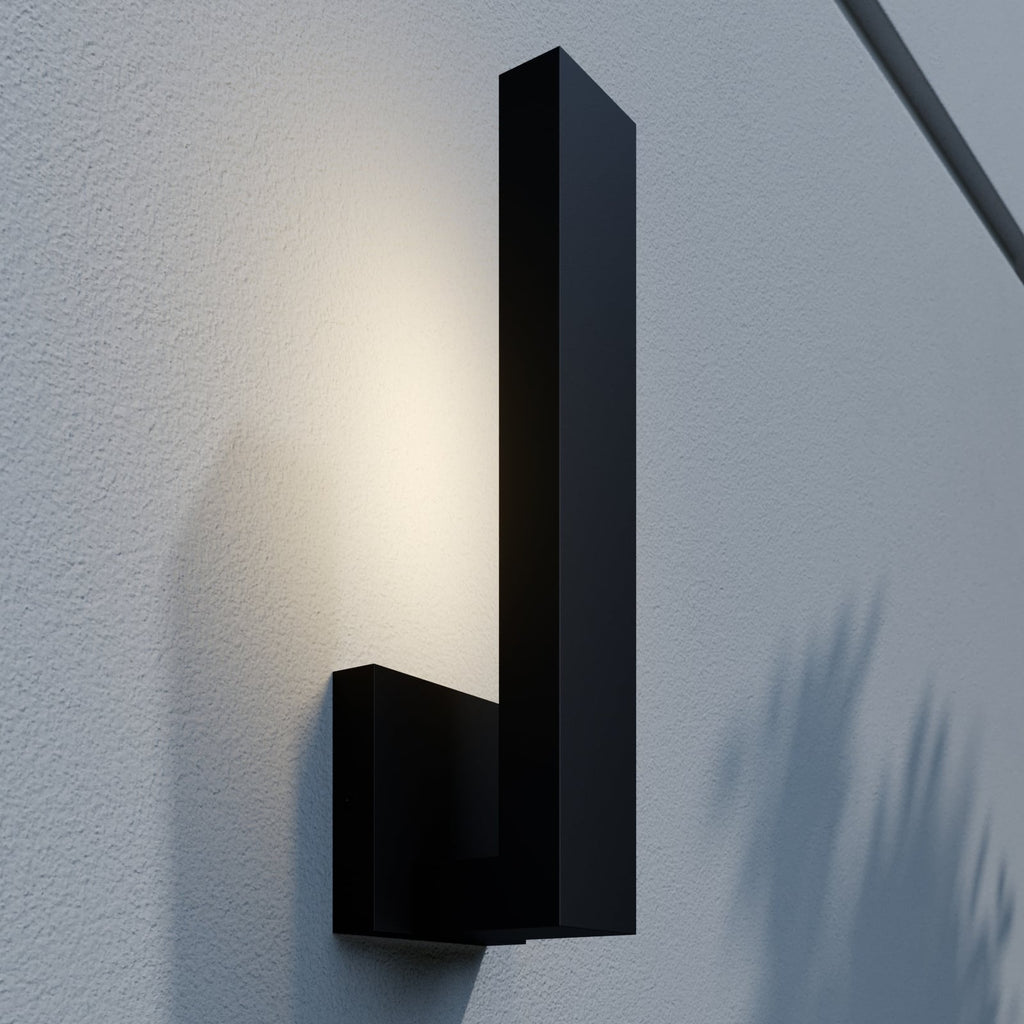 LED utevegglampe Isadore svart indirekte lys forfra