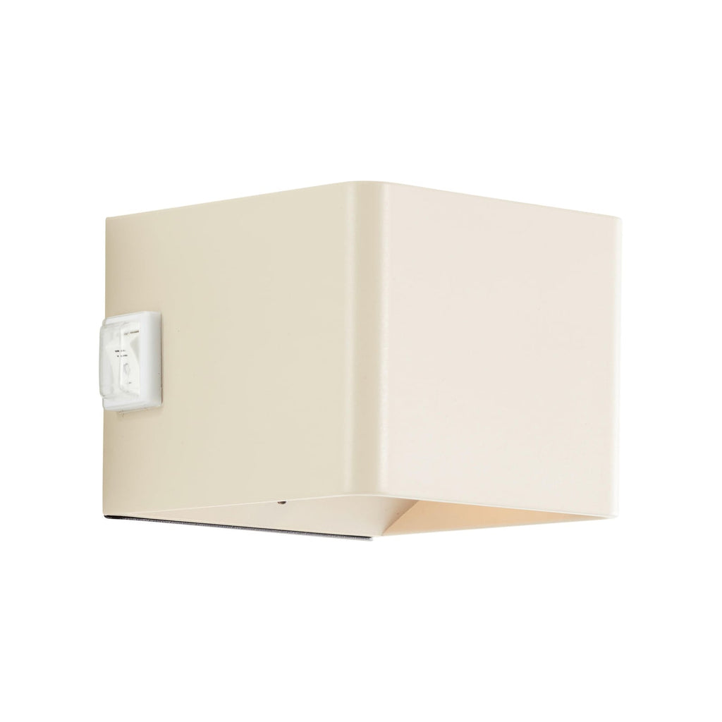LED utevegglampe Iseo oppladbar med bevegelsessensor beige bakside