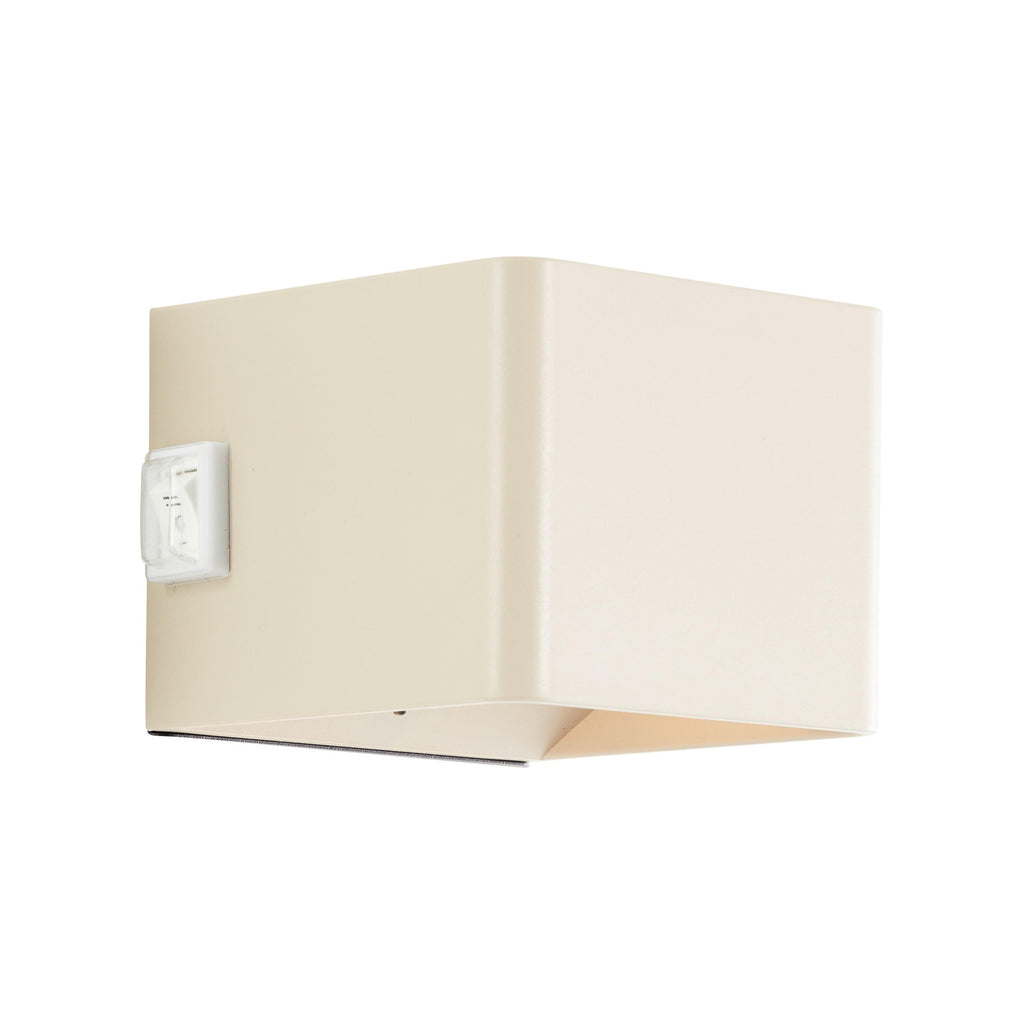 LED utevegglampe Iseo oppladbar med bevegelsessensor beige bakside