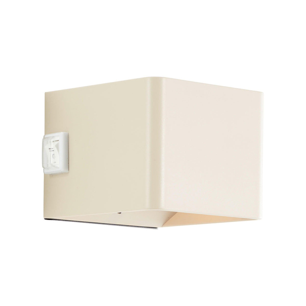 LED utevegglampe Iseo oppladbar med bevegelsessensor beige bakside