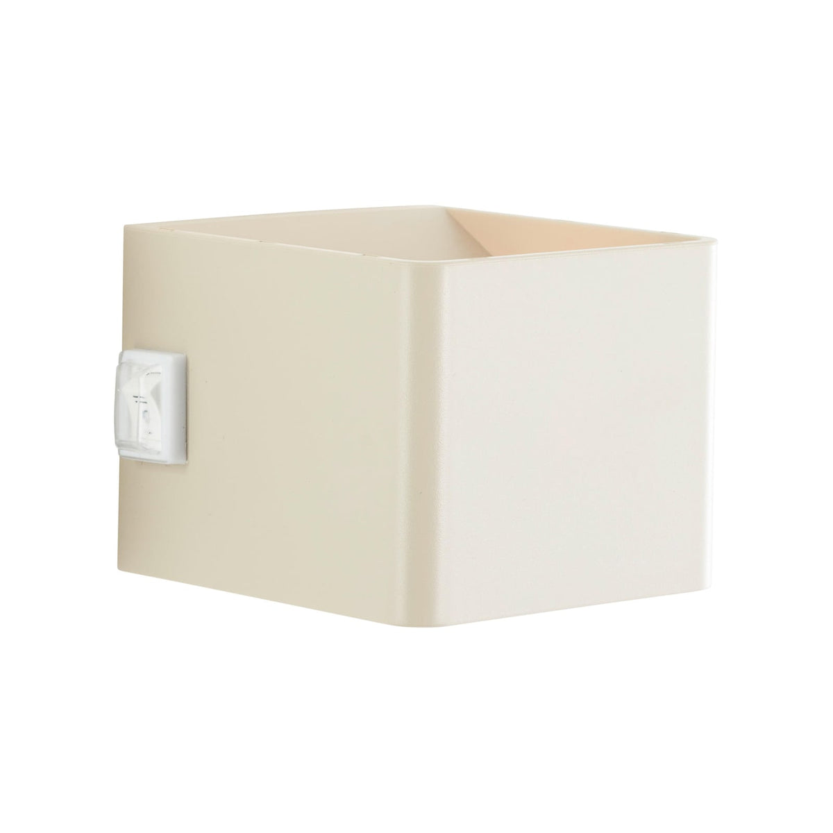 LED utevegglampe Iseo oppladbar med bevegelsessensor beige sett fra siden