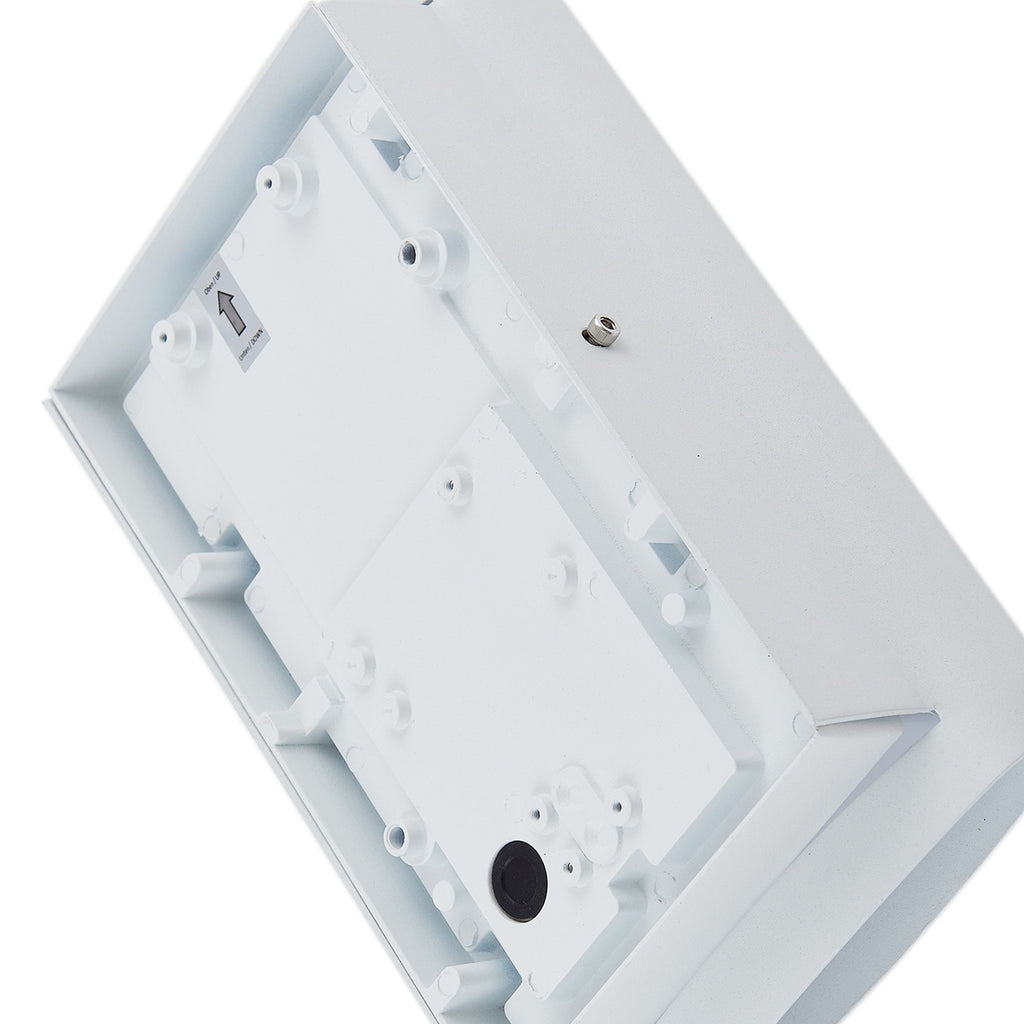 LED utevegglampe Ismael hvit aluminium med monteringsdetaljer