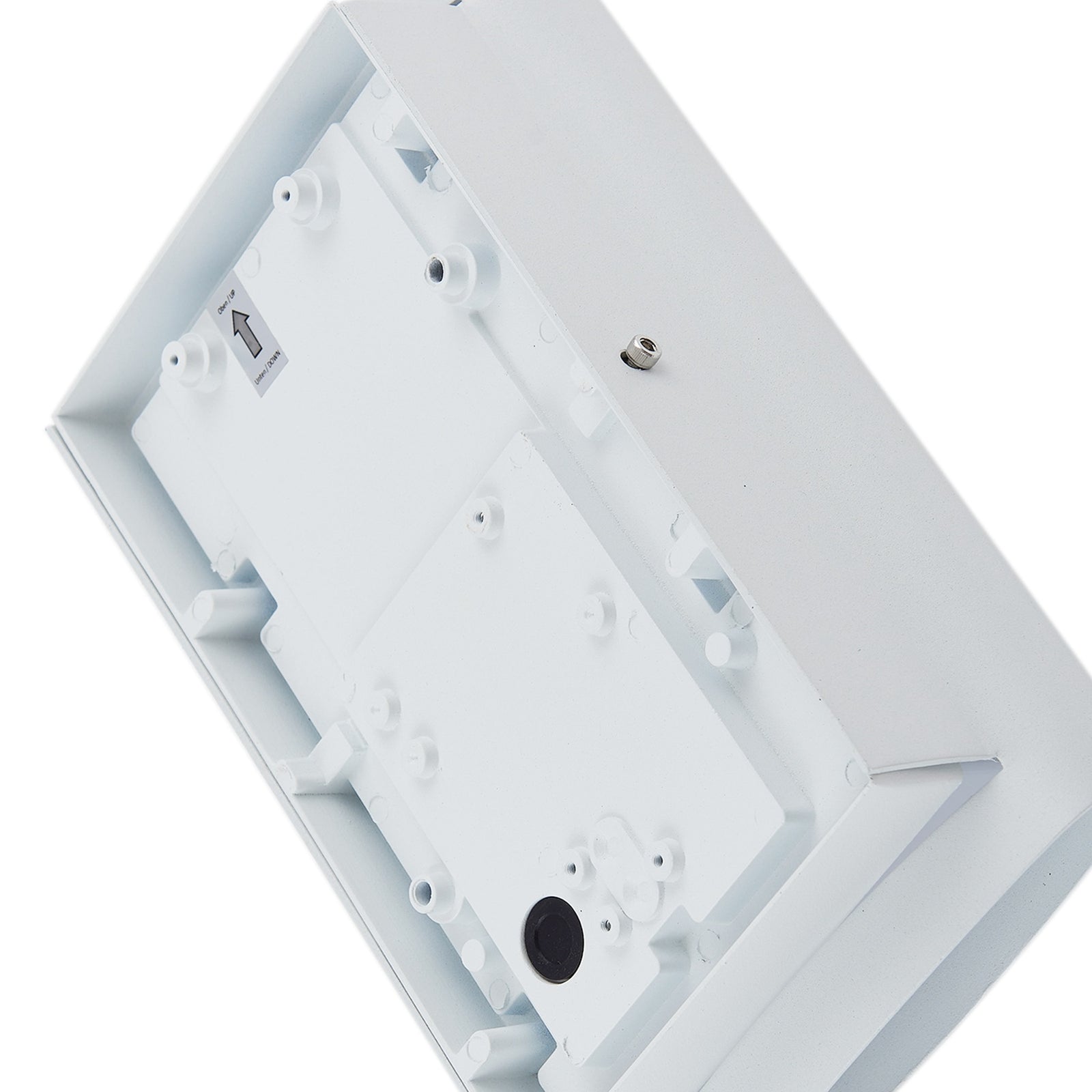 LED utevegglampe Ismael hvit aluminium med monteringsdetaljer