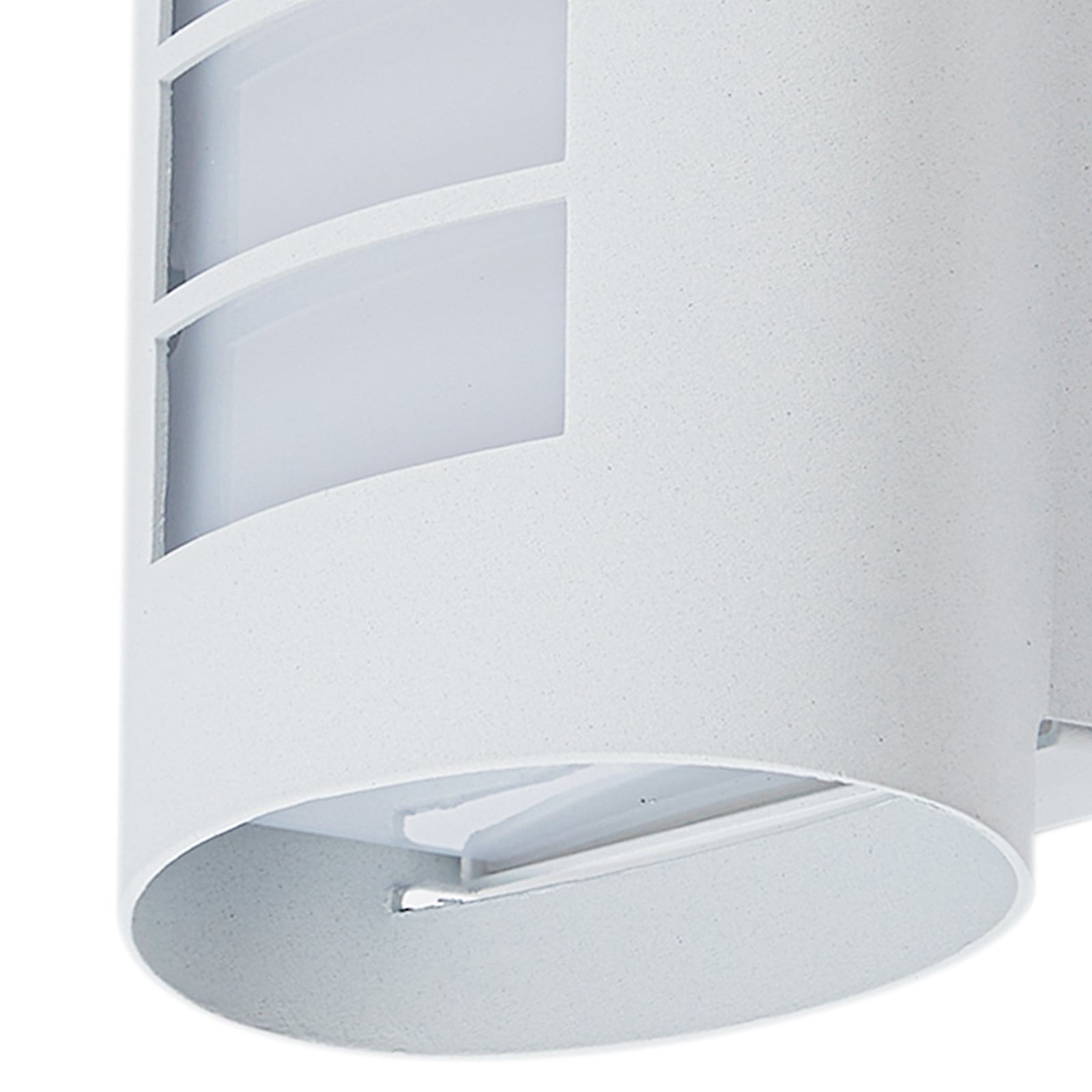 LED utevegglampe Ismael hvit aluminium sideprofil