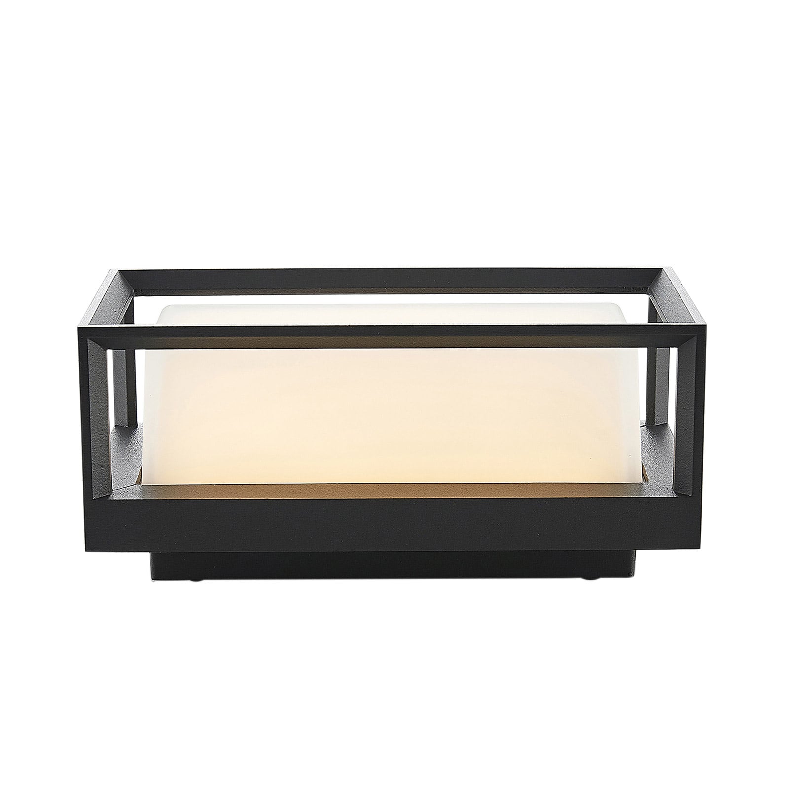 LED utevegglampe Ismera antrasitt opalglass IP65 detalj av glass