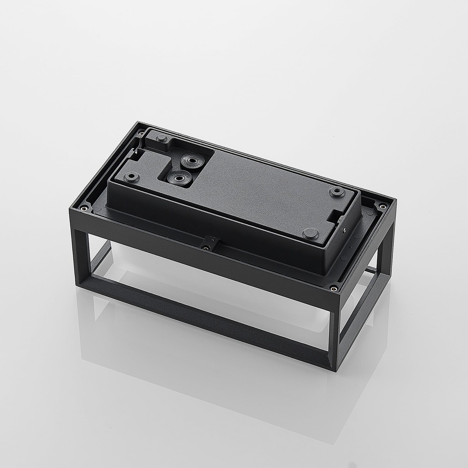 LED utevegglampe Ismera antrasitt opalglass IP65 lyseffekt