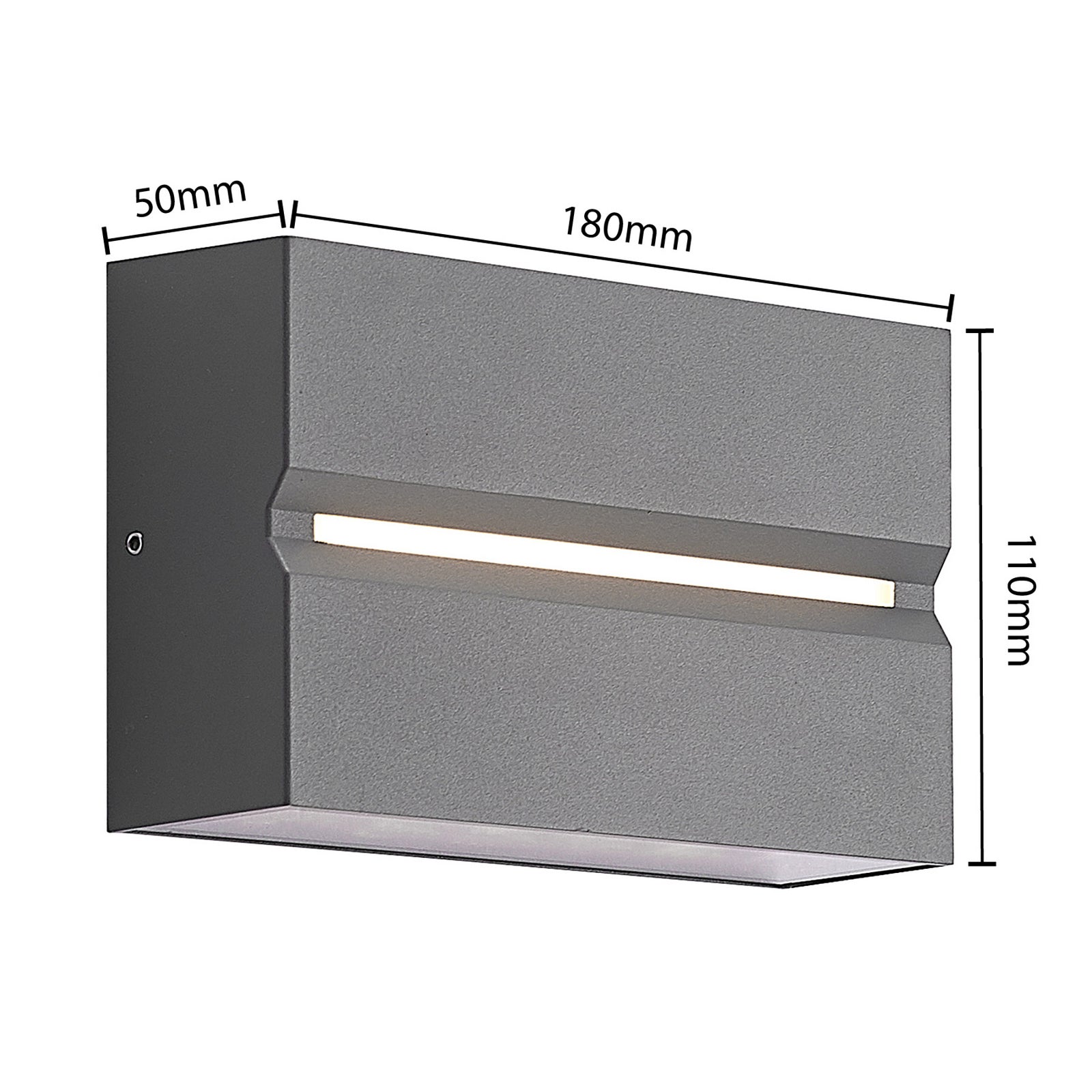 LED utevegglampe Itarion opp og ned glass klar IP54 montert