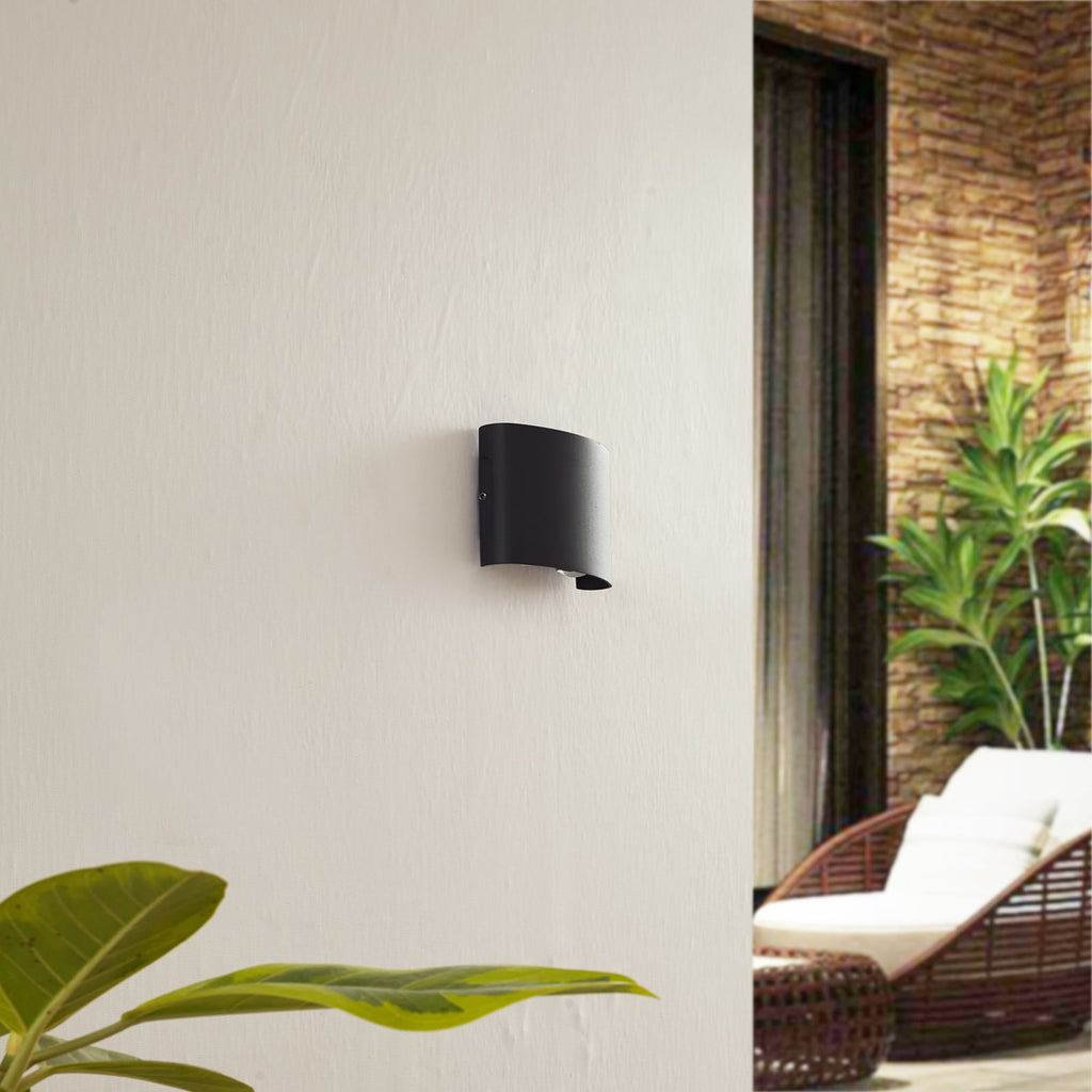 LED utevegglampe Ithan 2-lys antrasitt detalj av materiale