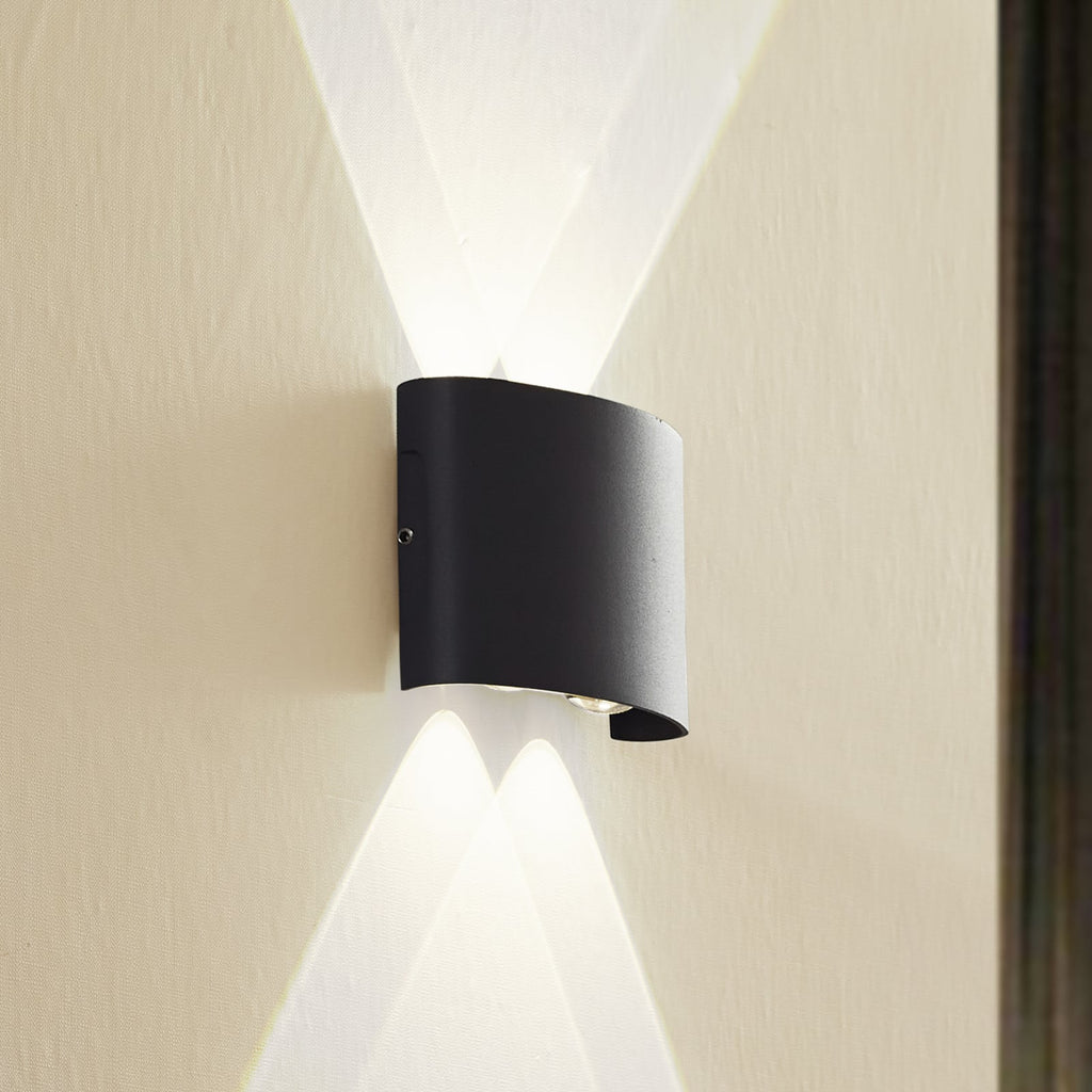 LED utevegglampe Ithan 2-lys antrasitt forfra