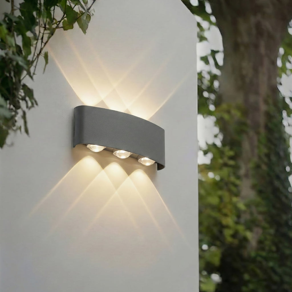 LED utevegglampe Ithan 3-lys antrasitt IP54 bakside