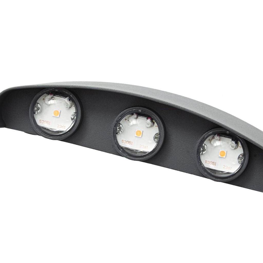 LED utevegglampe Ithan 3-lys antrasitt IP54 profil