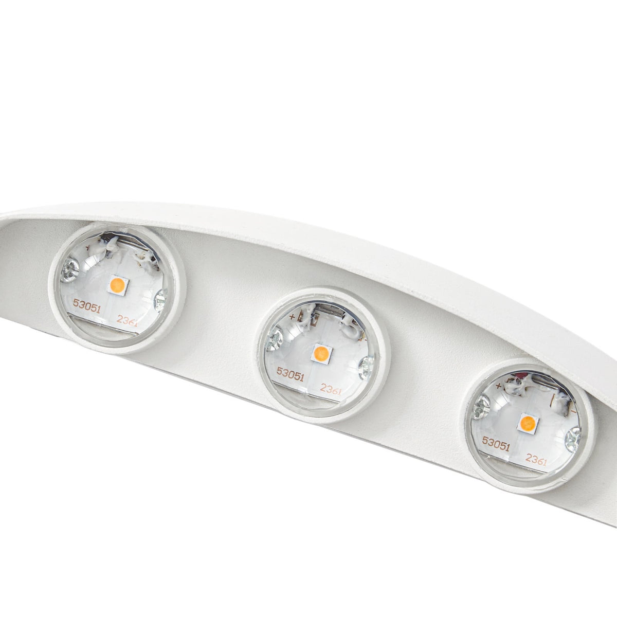 LED utevegglampe Ithan 3-lys hvit aluminium miljøbilde ute