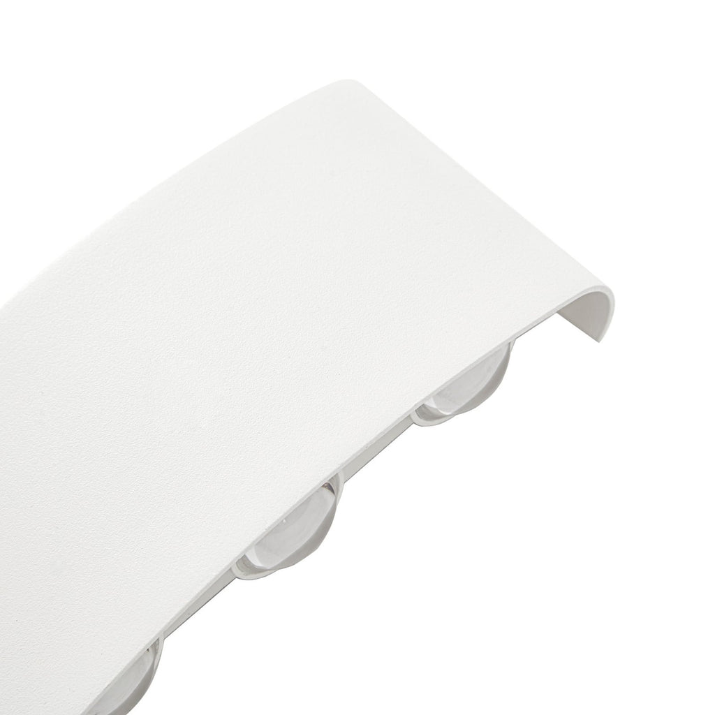 LED utevegglampe Ithan 3-lys hvit aluminium sideprofil
