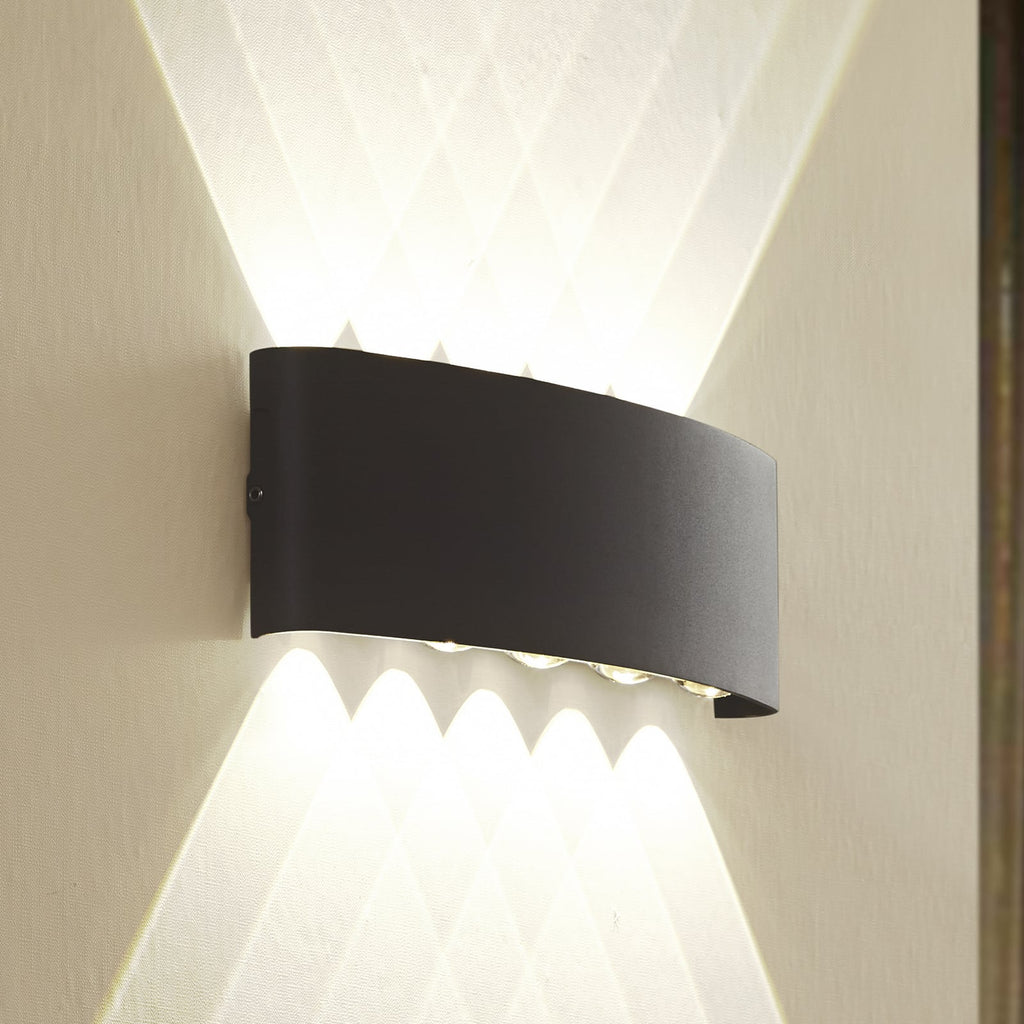 LED utevegglampe Ithan 5-lys antrasitt 27 cm IP54 forfra