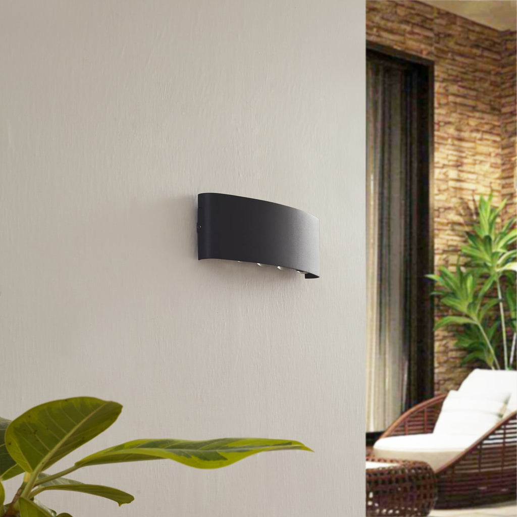 Detalj av LED utevegglampe Ithan 5-lys antrasitt 27 cm IP54