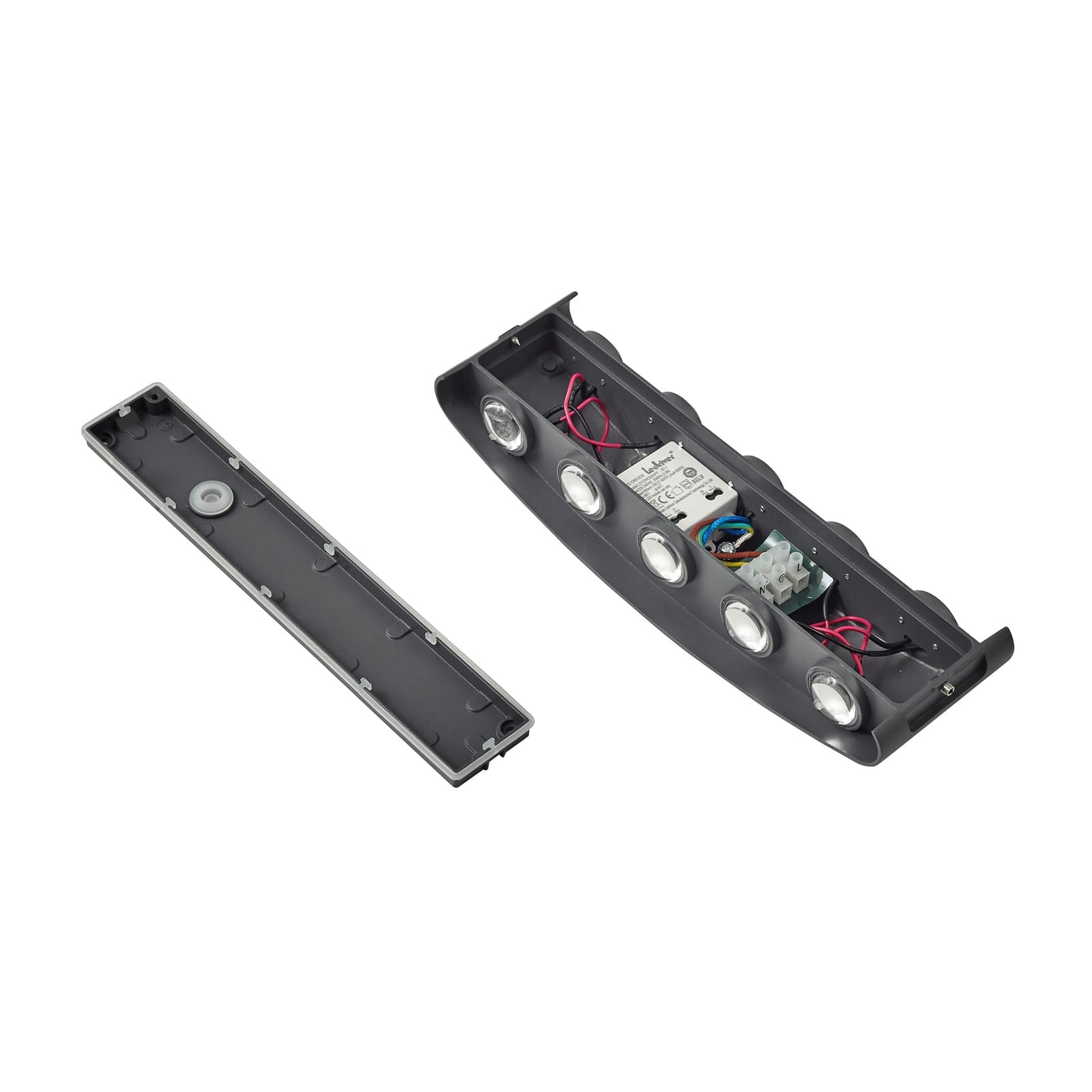 LED utevegglampe Ithan 5-lys antrasitt 27 cm IP54 i bruk ute