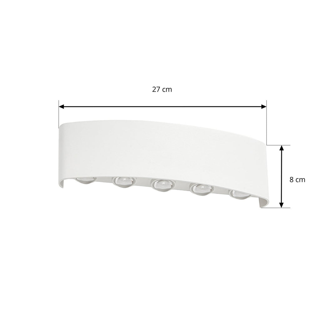 LED utevegglampe Ithan detalj av aluminium og glass