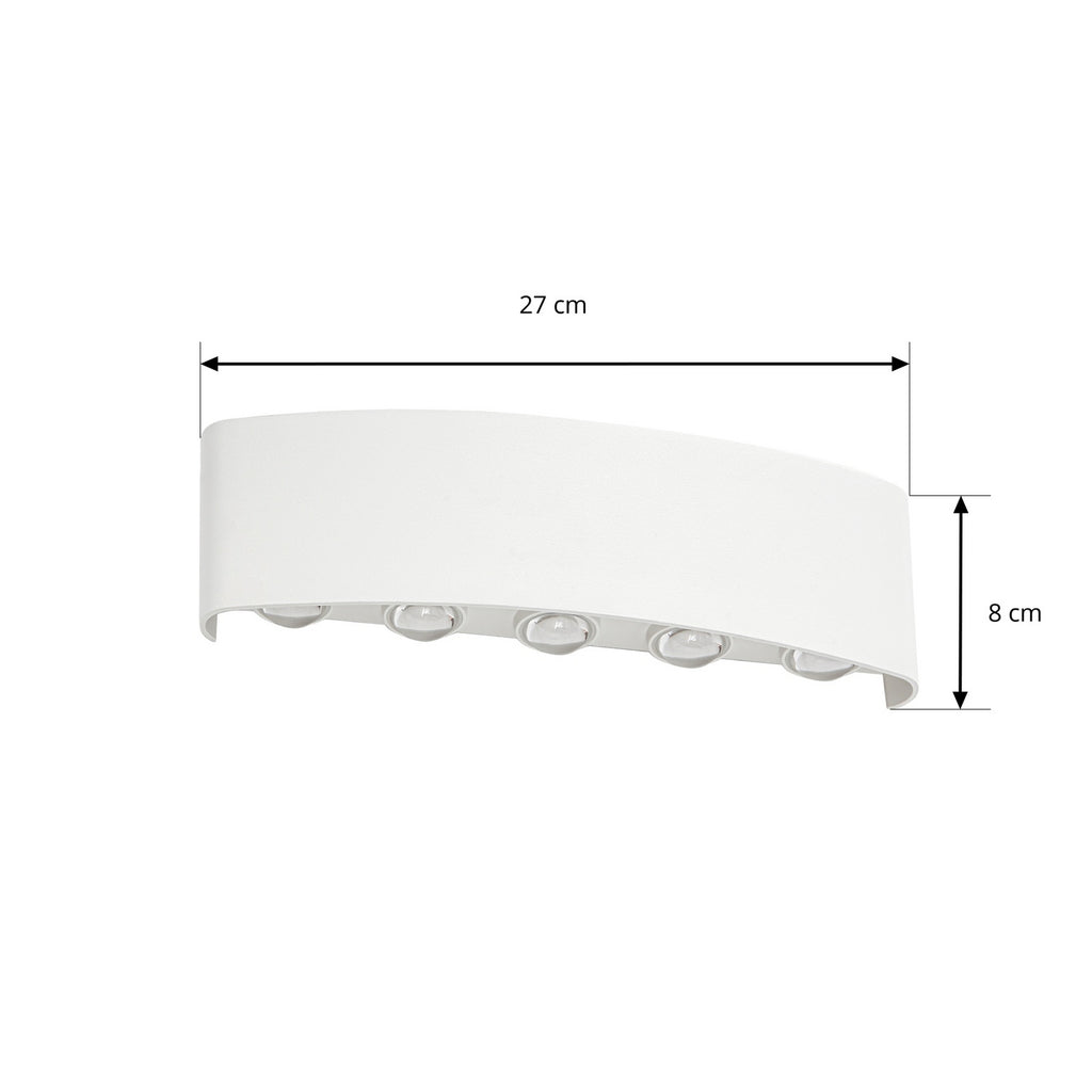 LED utevegglampe Ithan detalj av aluminium og glass
