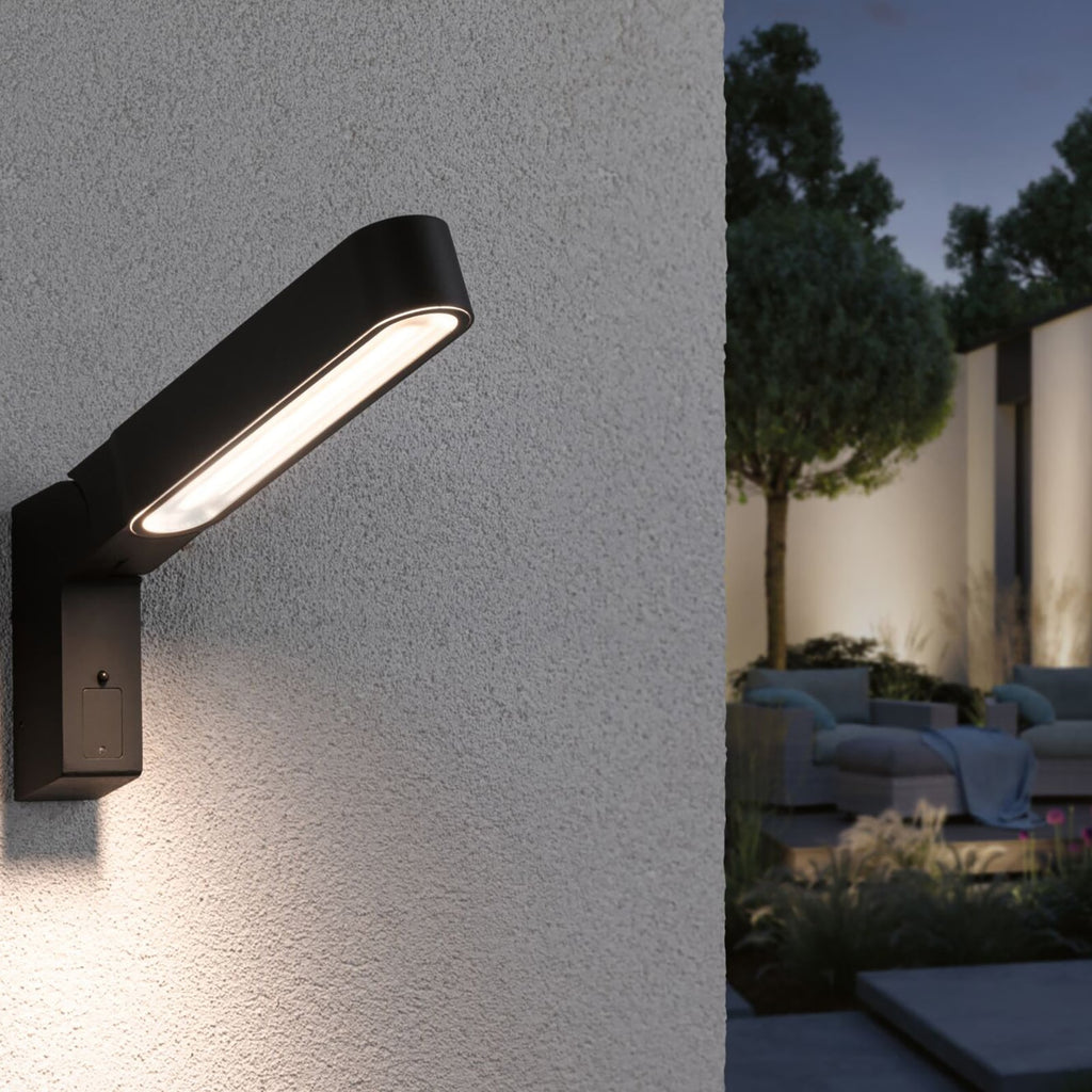 LED utevegglampe Ito vertikal med bevegelsessensor detalj av sensor