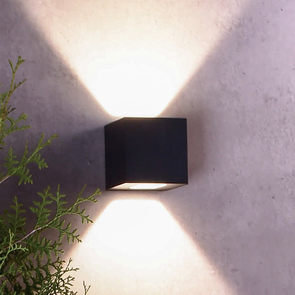 LED utevegglampe Jabbah opp og ned mørkegrå forfra