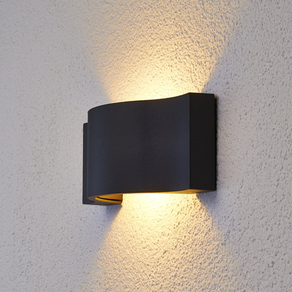 LED utevegglampe Jace antrasitt opp og ned front