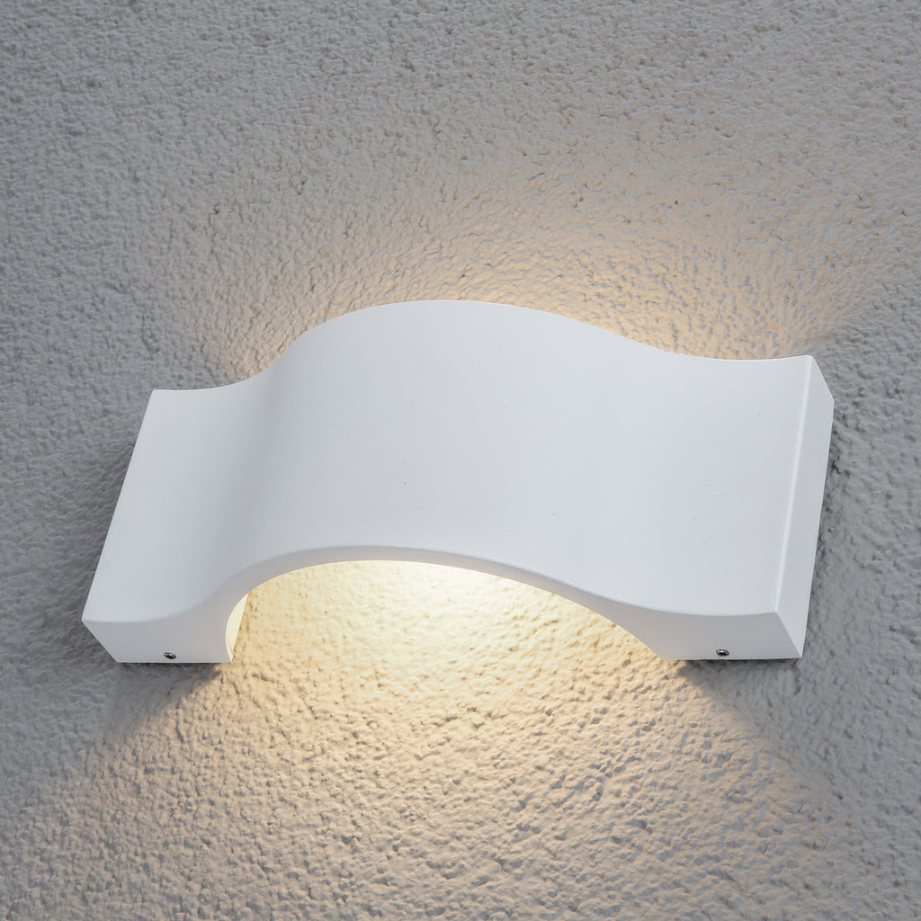 LED utevegglampe Jace hvit opp og ned IP54 forside