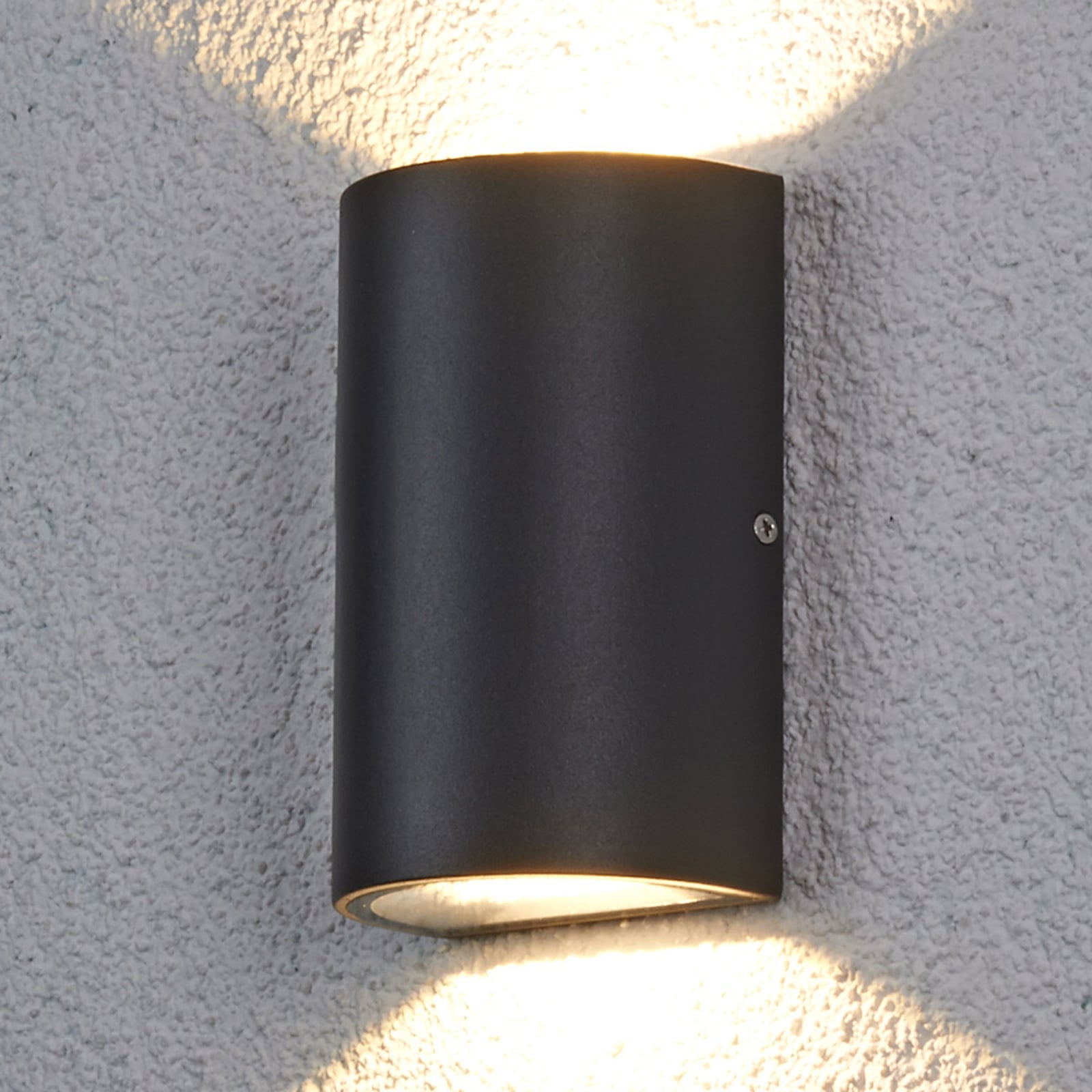 LED utevegglampe Jale opp og ned antrasitt aluminium bakside
