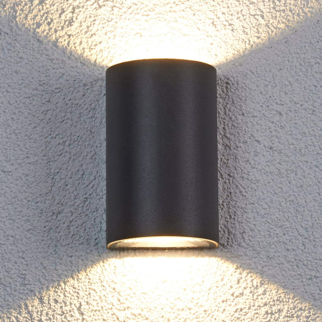 LED utevegglampe Jale opp og ned antrasitt aluminium forside
