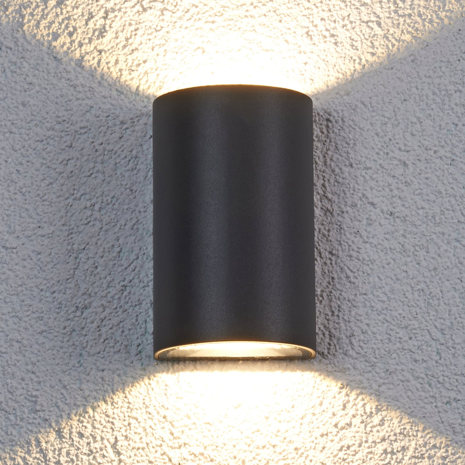 LED utevegglampe Jale opp og ned antrasitt aluminium forside