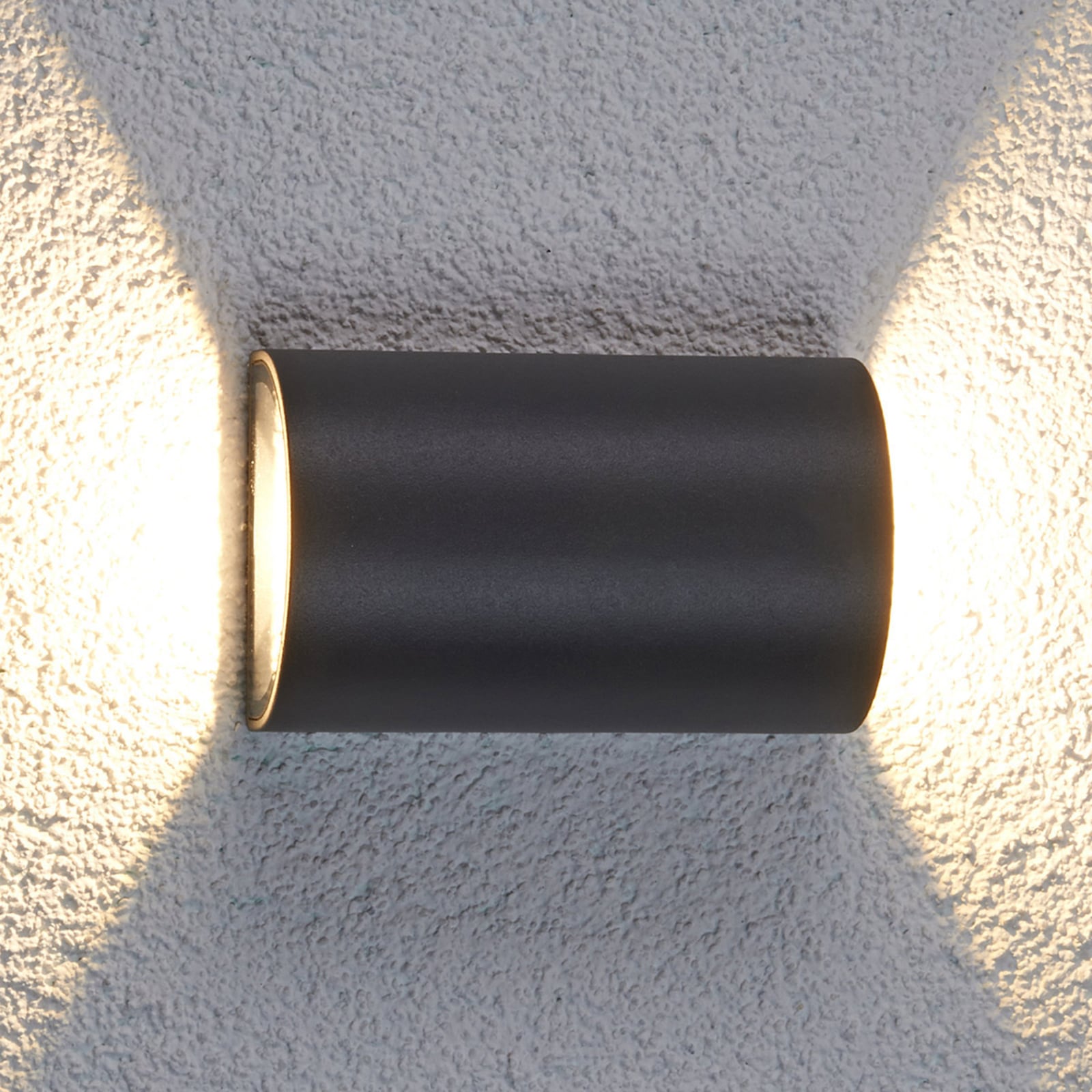 LED utevegglampe Jale opp og ned antrasitt aluminium nærbilde