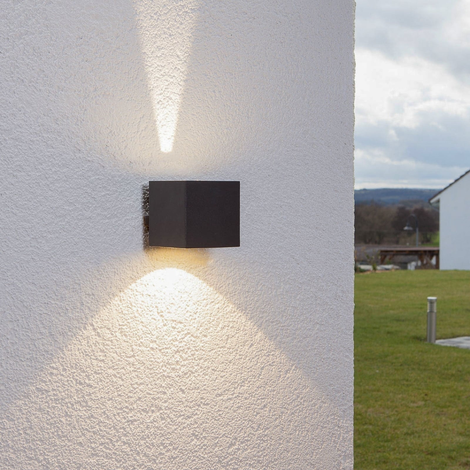 LED utevegglampe Jarno antrasitt aluminium forfra