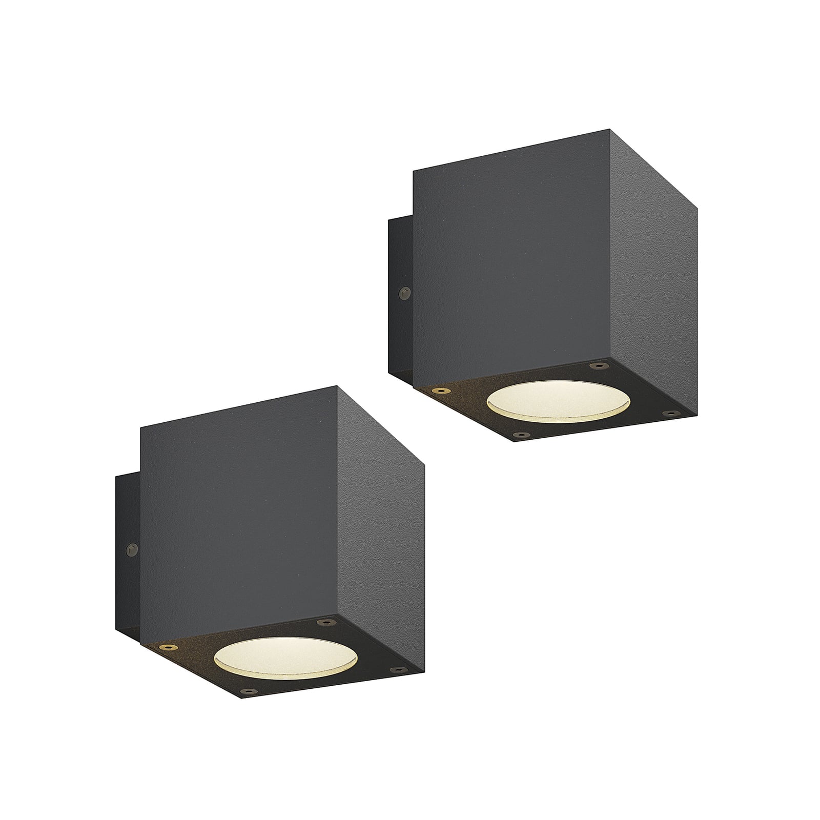 LED utevegglampe Jarno antrasitt 2-pack forfra
