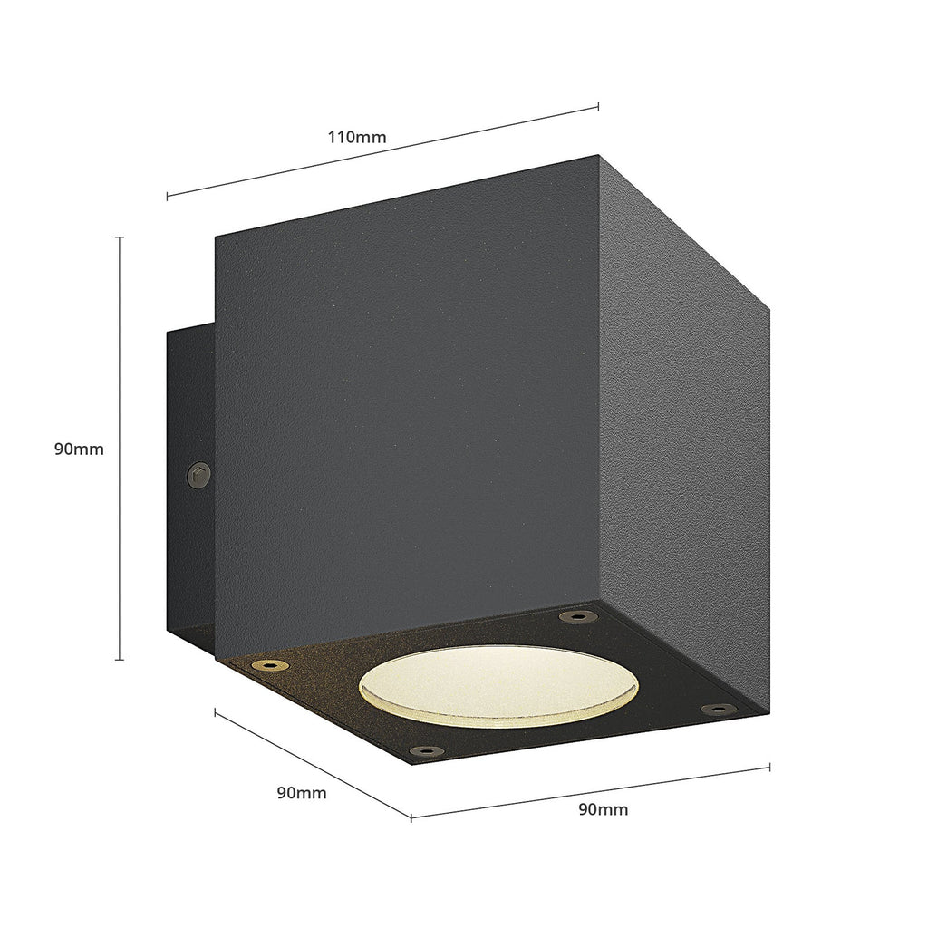 LED utevegglampe Jarno antrasitt aluminium montert