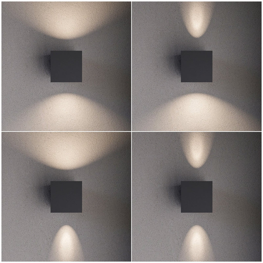 LED utevegglampe Jarno antrasitt aluminium lyskilde
