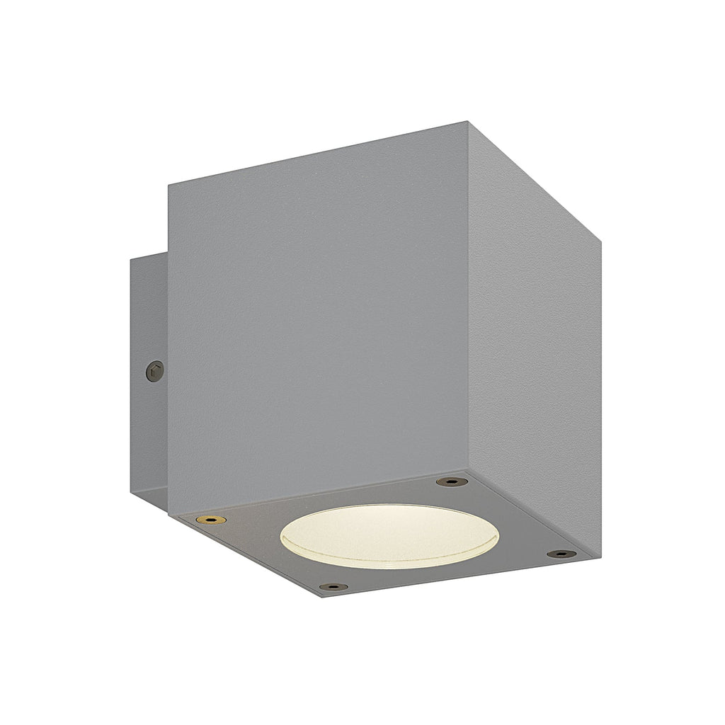 LED utevegglampe Jarno sølv aluminium lysfordeling