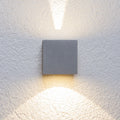 LED utevegglampe Jarno sølv aluminium forfra
