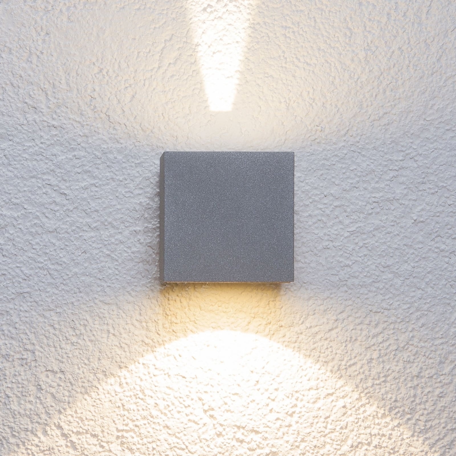 LED utevegglampe Jarno sølv aluminium forfra