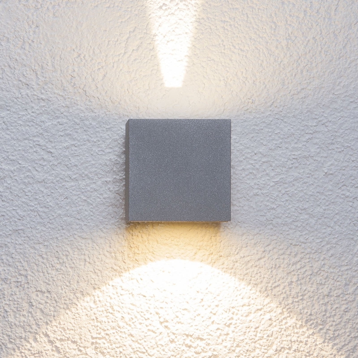 LED utevegglampe Jarno sølv aluminium forfra