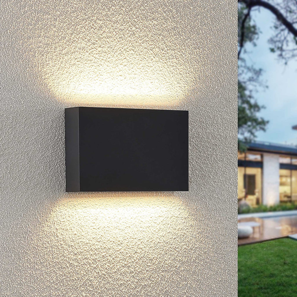 LED utevegglampe Jarte 3-er sett opp/ned IP65 mørkegrå bakside