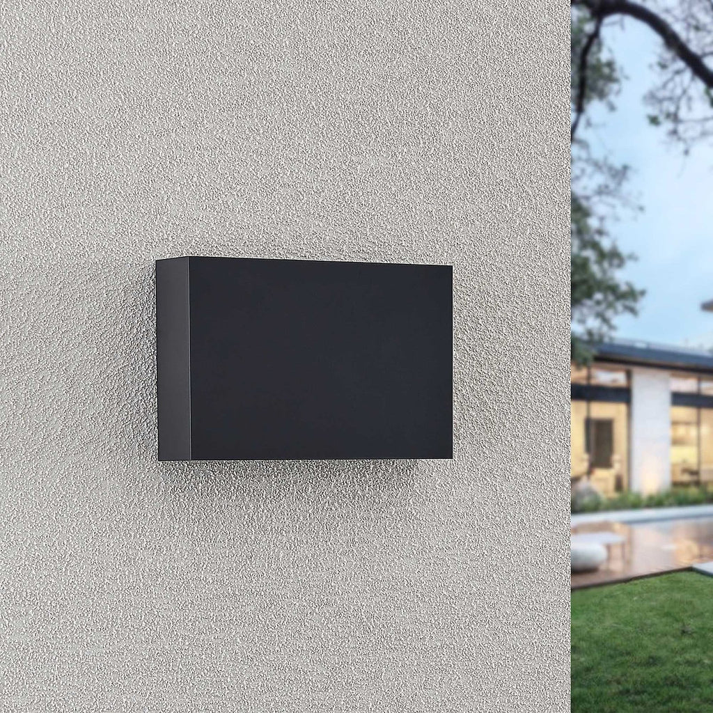 Detalj av LED utevegglampe Jarte 3-er sett opp/ned IP65 mørkegrå