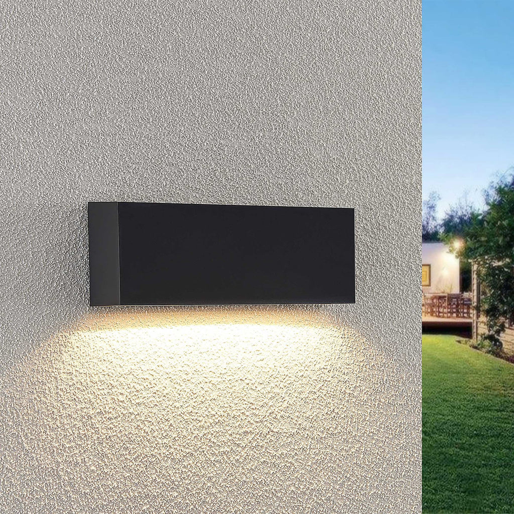 LED utevegglampe Jarte nedlys grå bakside